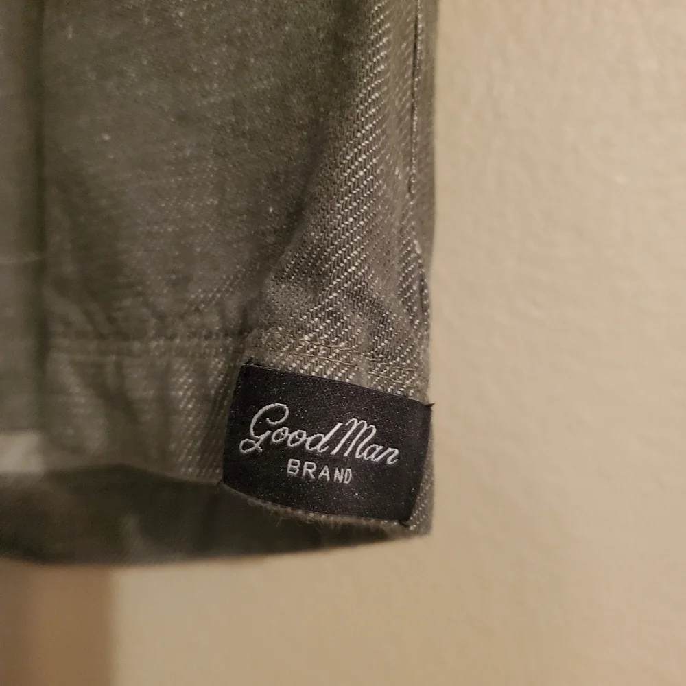 GOOD MAN BRAND‎ Army Green Linen Blend Flat Front Chino Shorts Men's Size L